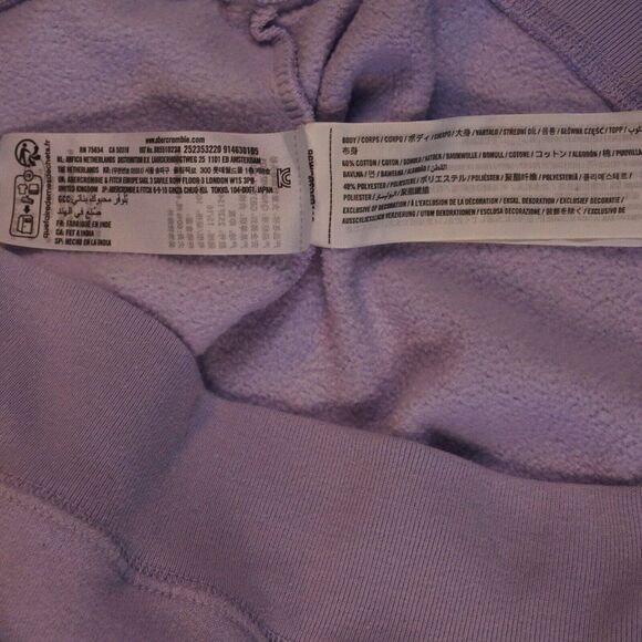 Abercrombie Kids Soft Colagiate Lilac Sweatshirt Size 15 / 16 - Picture 10 of 10